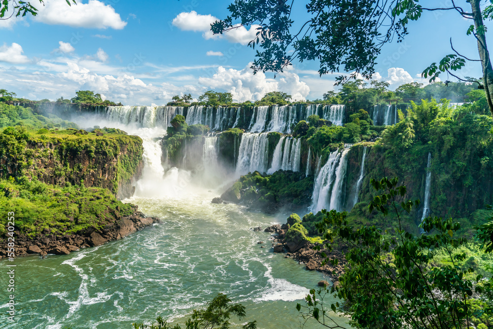 Part of The Iguazu Falls seen from the Argentinian National Park