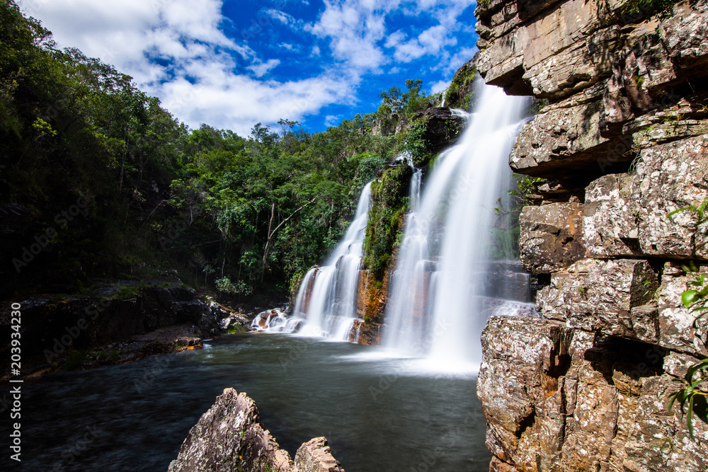 The beauty of Almecegas I  Waterfall, Chapada dos Veadeiros, Brazil